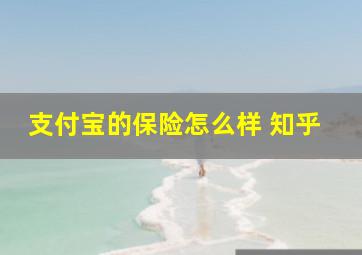 支付宝的保险怎么样 知乎